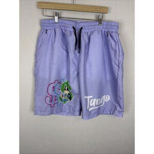 Monopoly Tango Hotel Graphic Shorts XL Purple Elastic Drawstring Streetwear